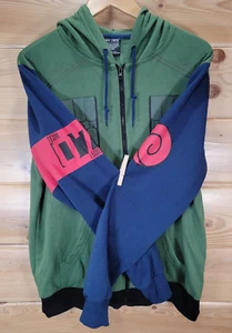 VTG Hot Topic Naruto Jacket Men Large Army Hoodie Full Zip - Picture 1 of 9