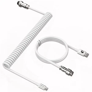 MAMBASNAKE C01 Cavo USB C avvolto per tastiera da gioco, aviatore in metallo rimovibile - Foto 1 di 61