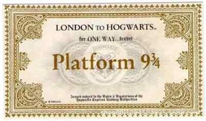 Billete de tren Hogwarts Express plataforma 9 metro Harry Potter - Imagen 1 de 2