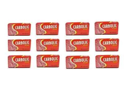 ALIZA 12x Carbolic Seife Antiseptisch Old Fashioned Traditional Bath & Body Soap 125g
