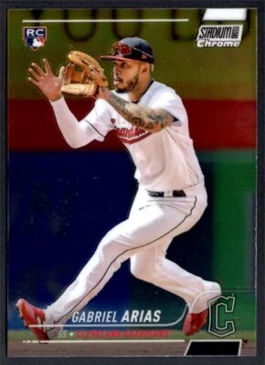 Gabriel Arias 2022 Topps Stadium Club Chrome Rookie Card RC #339 Cleveland - Image 1 of 2