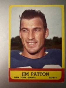 Fútbol americano Topps 1963 - Jim Patton (Gigantes de Nueva York) #58 - Imagen 1 de 2