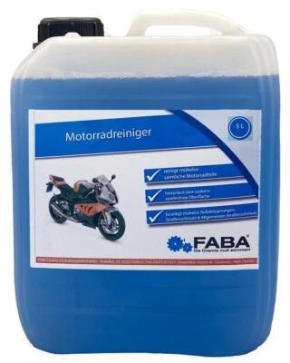 FABA CHEMIE 5 L Motorradreiniger Motorrad-Reiniger Bike Cleaner inkl. Auslaufhilfe