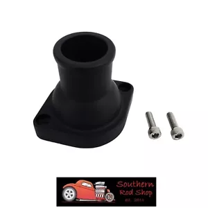 LS Black Aluminum Straight Water Neck Thermostat Housing 5.3 6.0 LS1 LS2 LSX - Picture 1 of 3