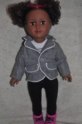 2013 Cititoy 18» афро-американская кукла коричневый розовый вьющиеся волосы наряд обувь - Изображение 1 из 4