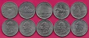 USA 5 STATE QUARTER SET 1999 XF CONNECTICUT,DELAWARE,GEORGIA,NEW JERSEY AND PE - Picture 1 of 1