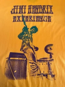 🔥 New Authentic Hendrix Yellow T-Shirt XL 100% Cotton Rock Legend Tee 🎸 - Picture 1 of 4