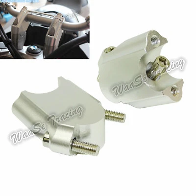 Argento rialzo manubrio riser adattatore per 2008-2017 BMW F800GS F 800 GS ADV - Immagine 1 di 4