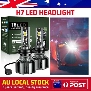 MODIGT 6000K LED Headlight Bulbs Globes H7 For Volvo S60 2.4 Sedan 2001-2010 - Picture 1 of 16