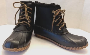 Henry Ferrera Winter Duck Boots Water Resistant Mission 72 Lined Blk Womens Sz 7 - Picture 1 of 13