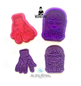Famiglia Addams Mercoledì Mano Formine Biscotti Cookie Cutter - Picture 1 of 1