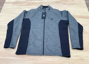 SPYDER Constant Full Zip Jacket Pull Over Sweatshirt Polyester Men Gray SIZE L - Picture 1 of 9
