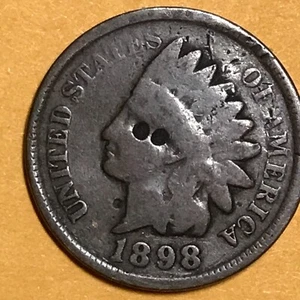 Monedas de centavo cabeza india 1898 muy bonitas 1125 - Imagen 1 de 2