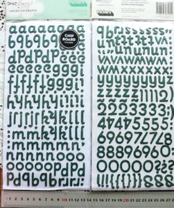 Pegatinas de letras brillantes con tarjeta verde brillante 255 13-22 mm de alto y 6-22 mm de ancho L3LM - Imagen 1 de 3