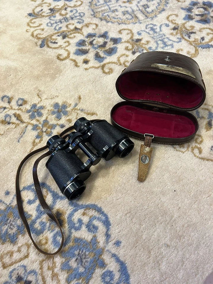 Rare Vtg Asahi Pentax Honeywell 8 x 30 7.5 Prism Coated Binoculars Leather Case - Image 1 of 4