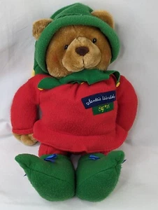 Peluche orso elfo Hallmark 15 pollici vestito feltro peluche giocattolo - Foto 1 di 7