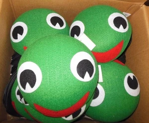 Lot of 3 Green Caterpillar Tadpole Hats Child/Adult with fastners - Picture 1 of 3