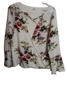 Camicetta donna moda aperta davanti design bellissima taglia grande stampa floreale - Foto 1 di 21