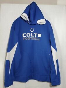 Indianapolis Colts Sweatshirt Men's XL Hooded Logo Zip Heavy Jacket Lined Fleece