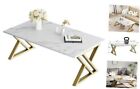  Coffee Table Living Room Table White Center Table, Simple Modern White Marble