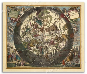 1660 The Northern Stellar Hemisphere - Plate 26 of Harmonia Macrocosmica - 20x24 - Picture 1 of 3
