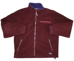 Vintage L.L. Bean Jacket Men's XL Fleece Polartec Windbloc Series USA Burgundy - Picture 1 of 13