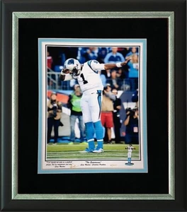CÁMARA DE CAMPO CAROLINA PANTHERS NEWTON THE ENTERTAINER DAB DAB ENMARCADA TD - Imagen 1 de 1