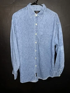 Vintage American Eagle Outfitters Denim Shirt Men’s Large Button Up Long Sleeve - Picture 1 of 7