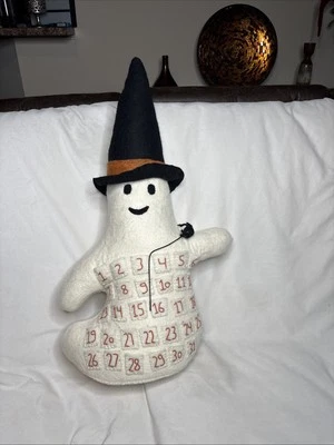 pottery barn Felted 3-D Halloween Ghost Advent Calender - Image 1 of 4