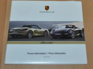 Porsche Boxster 2012 Ginevra Press Info CD Factory Foto Brochure Brochure Brochure - Foto 1 di 2