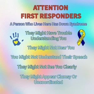 A Person Who Has Down Syndrome Window - Door Decal Sticker 4 inch - Picture 1 of 2