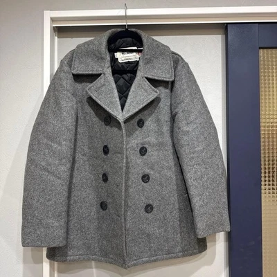 Schott Pea Coat 740N Wool Jacket Gray Size 40 Made in USA Vintage Outerwear - Image 1 of 4