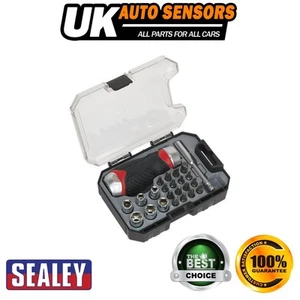 Sealey Premier Fine Tooth Stubby Ratsche Schraubendreher Steckschlüssel & Bit Set 24tlg - Bild 1 von 7