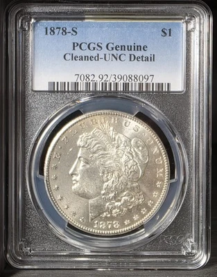 1878-S Morgan Silver Dollar PCGS Unc Detail - Image 1 of 4