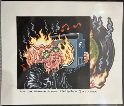 Topps Garbage Pail Kids X Green Day Final Painting AA-12 Refried Radio Album Art - Image 1 of 3
