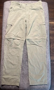 LL Bean cargo pants shorts combo men's 33x32 green convertible outdoor - Picture 1 of 12