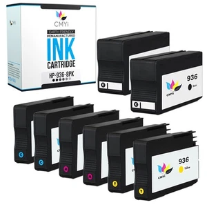 Compatible CMYi 936 Printer Cartridges 8PK for HP OfficeJet Pro 9125e 9135e - Picture 1 of 7