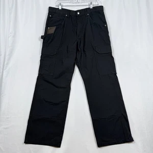 Wrangler Workwear Ranger Relaxed Fit Utility Cargo Pants Black 34x30 - Picture 1 of 11