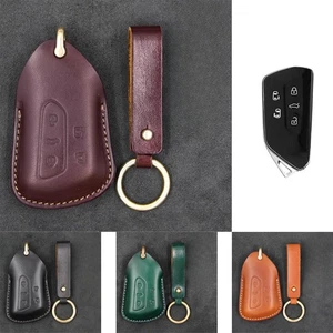 Genuine Leather Car Key Fob Case Cover For VW ID.4 Golf 8 MK8 Teramon Octavia - Picture 1 of 14