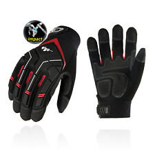 Vgo 1Pair Synthetic Leather Work Gloves, Heavy Duty Mechanic Gloves(SL9722)