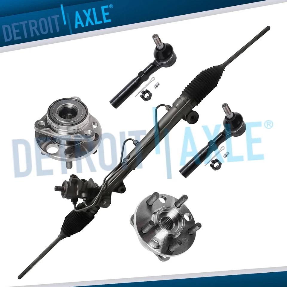 5pc Steering Rack Pinion Wheel Hub Outer Tie Rod for 1995-2005 Cavalier Sunfire - Image 1 of 4