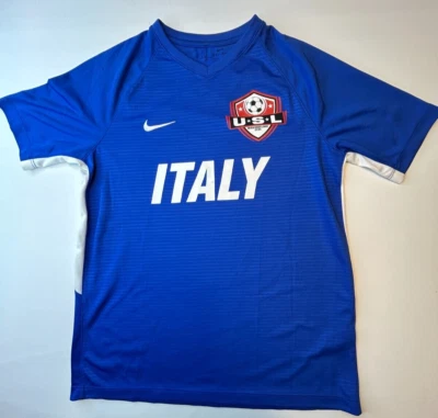 RARE Nike Italy Team Dri-Fit Official United Soccer League Jersey XL Blue Unisex - Image 1 of 4