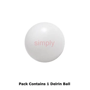 2.5cm Durchmesser Solide Delrin Polyoxymethylen (Bommel) / Celcon Plastik Bälle - Picture 1 of 1