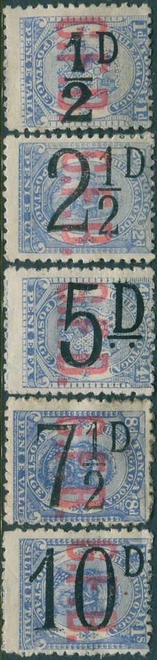 Tonga Oficial 1893 SGO6-O10 GFB Recargos Set MH Foto 1 de 1