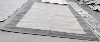 LIGHT GREY / DARK GREY 10' X 14' Hole in Rug Reduced Price 1172758118 HIM580B-10 - Image 1 of 4