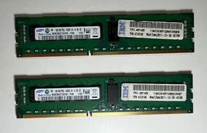 Samsung 2x4GB=8GB Server Ram 2Rx8 PC3L-10600R M393B5273CH0-YH9 - Picture 1 of 2
