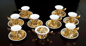 VERSACE ROSENTHAL Teeservice für 8 klassische Gold Medusa Pat Weider Kollektion - Bild 1 von 11