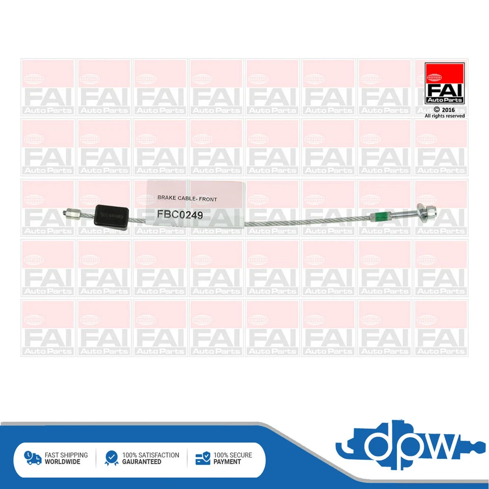 Fits Ford Fiesta 2001-2010 Fusion 2002-2012 Hand Brake Cable Front DPW 1205735 - Изображение 1 из 1