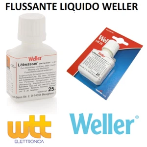 FLUSSANTE LIQUIDO WELLER 25 ml CON PENNELLO APPLICATORE STAGNO SALDATURA SALDARE - Foto 1 di 3