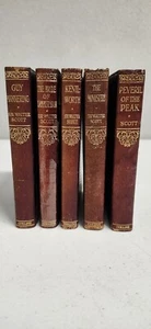 Antique Sir Walter Scott Collins Leather MANNERING LAMMERMOOR KENILWORTH #10 - Imagen 1 de 19